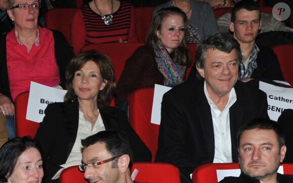 Jean Louis Borloo et son épouse Beatrice Schönberg à Valenciennes, le 23 mars 2013.