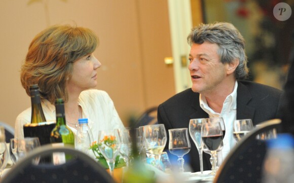 Jean Louis Borloo et sa femme Beatrice Schönberg à Valenciennes, le 23 mars 2013.
