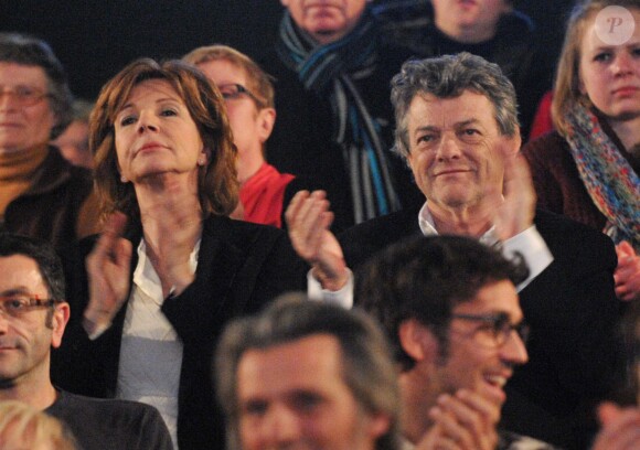 Jean Louis Borloo et sa femme Béatrice Schönberg à Valenciennes, le 23 mars 2013.