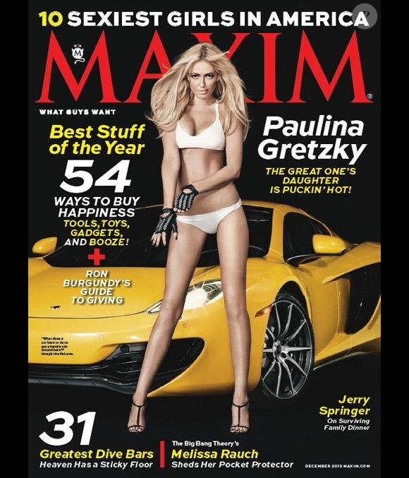 Paulina Gretzky en couverture de Maxim Etats-Unis de décembre 2013