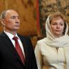 Vladimir Poutine et sa femme Lioudmila lors de la dernière apparition publique à ses côtés à Moscou le 7 mai 2012, pour l'investiture du président
