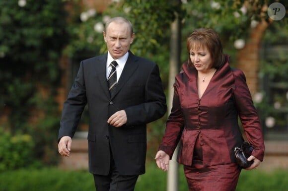 Vladimir Poutine et sa femme Lioudmila Poutina lors d'un sommet du G8 en Allemagne. Juin 2007.