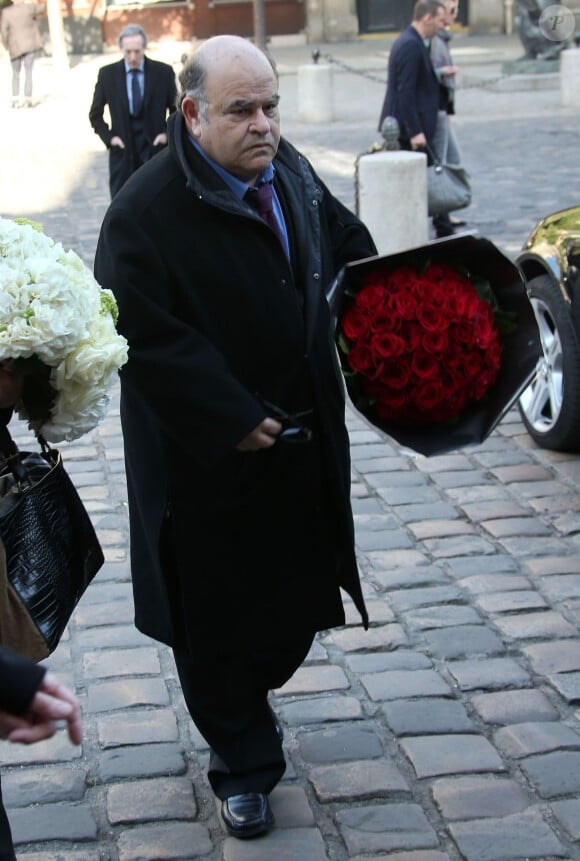 Jean Benguigui - Obsèques de Régine Deforges en l'église Saint-Germain-des-Prés à Paris. Le 10 avril 2014.