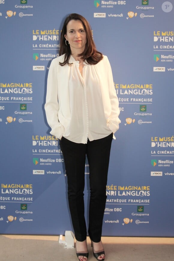 La ministre de la culture Aurélie Filippetti - Vernissage de l'exposition "Le musée imaginaire d'Henri Langlois" à la Cinémathèque de Paris le 7 avril 2014