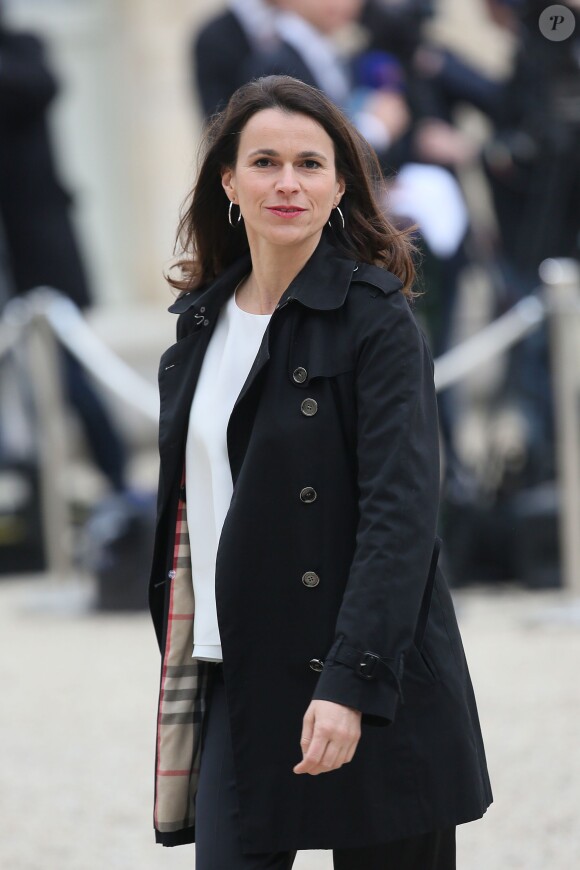 Aurélie Filippetti, ministre de la Culture et de la Communication arrivant au palais de l'Elysée à Paris, le 4 avril 2014