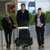Exclusif - Mary-Kate Olsen et Olivier Sarkozy à l'aéroport Roissy-Charles-de-Gaulle pour se rendre à New York après leur séjour à Paris, le 6 avril 2014.