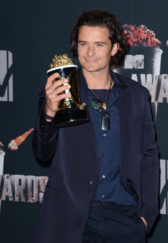 Orlando Bloom lors des MTV Movie Award 2014 au Nokia Theatre à Los Angeles, le 13 avril 2014.