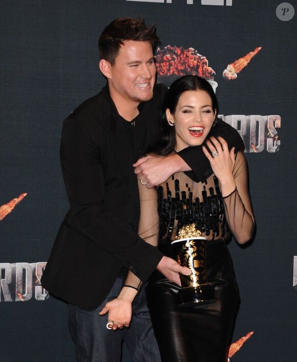 Channing Tatum et Jenna Dewan lors des MTV Movie Award 2014 au Nokia Theatre à Los Angeles, le 13 avril 2014.