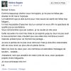 Message Facebook de Hélène Ségara pour annoncer l'annulation de son concert à l'Olympia du 20 mai, publié le 15 avril 2014.