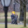 Exclusif - La princesse Madeleine de Suède et Chris O'Neill en promenade avec leur fille la princesse Leonore à New York, le 30 mars 2014
