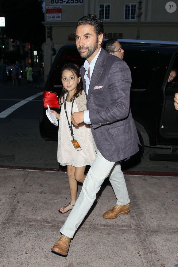 Jose Antonio Baston et sa fille Mariana au restaurant Beso à Hollywood, le 29 mars 2014.