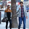 Ashton Kutcher et sa fiancée Mila Kunis à Studio City, le 3 mars 2014. 