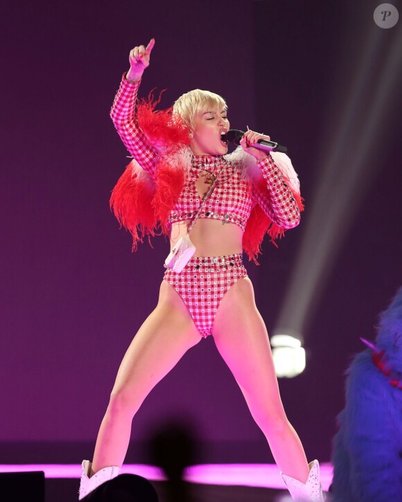 Miley Cyrus en concert à New York, le 5 avril 2014.