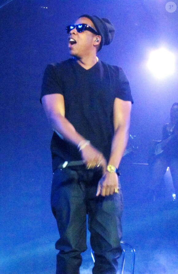 Jay Z lors du concert de Beyoncé à l'O2 Arena. Londres, le 6 mars 2014.