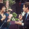 Micheline Dax invitée de Jean-Pierre Foucault dans l'émission Sacrée soirée en 1988