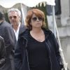 Véronique Genest - Obsèques de Georges Moustaki au Père Lachaise à Paris. Le 27 mai 2013.