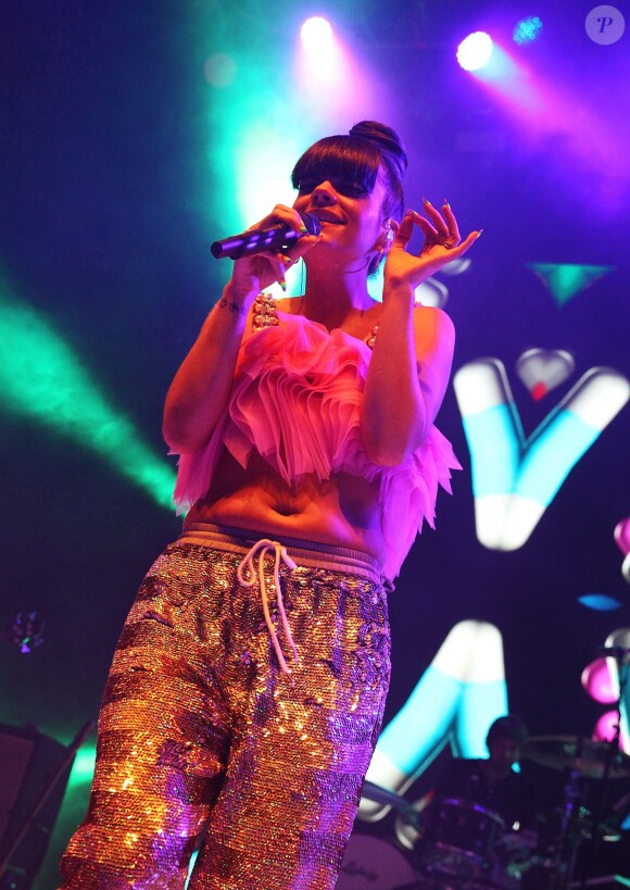 Lily Allen en concert au Shepherd's Bush Empire de Londres, le 28 avril 2014.