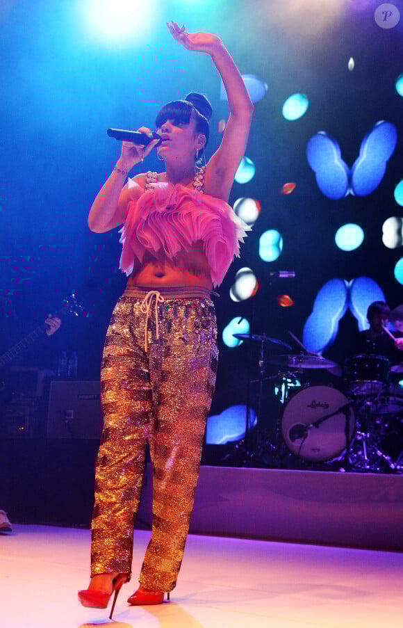 Lily Allen en concert au Shepherd's Bush Empire de Londres, le 28 avril 2014.