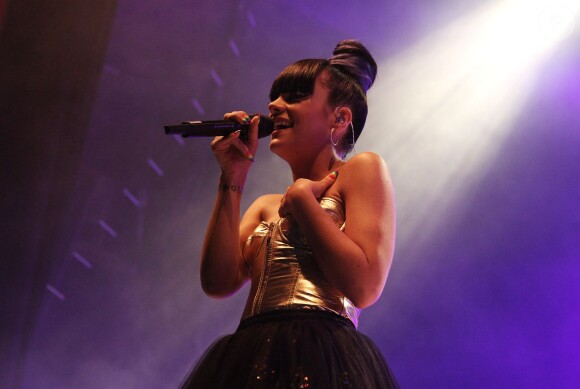 Lily Allen en concert au Shepherd's Bush Empire de Londres, le 28 avril 2014.