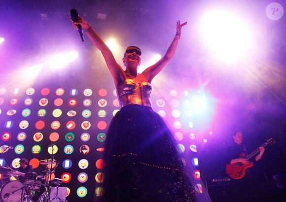 Lily Allen en concert au Shepherd's Bush Empire de Londres, le 28 avril 2014.