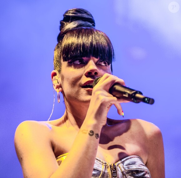 Lily Allen en concert au Shepherd's Bush Empire de Londres, le 28 avril 2014.