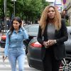 Kim Kardashian et Serena Williams arrivent au restaurant L'Avenue, dans le 8e arrondissement. Paris, le 30 avril 2014.