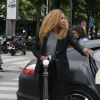 Kim Kardashian and Serena Williams are spotted leaving Meurice Hotel and arriving at the Balmain headquarters in Paris, France on April 30, 2014. Photo by ABACAPRESS.COM30/04/2014 - Paris