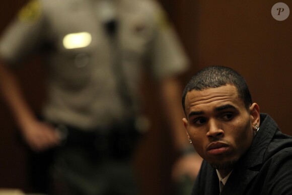 Chris Brown au tribunal de Los Angeles. Février 2013.
