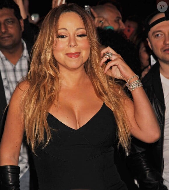 Mariah Carey à Times Square pour la faire la promotion de son dernier album "Me.I am Mariah...The Elusive Chanteuse" le 1er mai 2014 à New York.