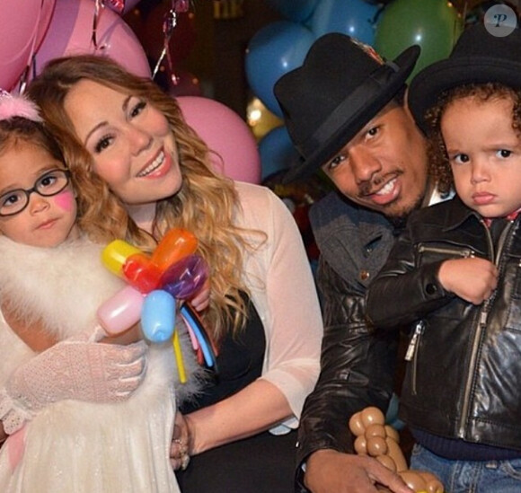 Mariah Carey et son mari Nick Cannon ont fêté les 3 ans de leurs jumeaux Monroe et Moroccan, le 30 avril 2014.