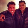 Ricky Martin et Federico Diaz, après une représentation de Evita, le 1er novembre 2012, à New York.