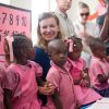 Valérie Trierweiler a visité une école élémentaire de la commune de Rivière Froide, dans la ville de Carrefour, à Haïti, le 6 mai 2014.