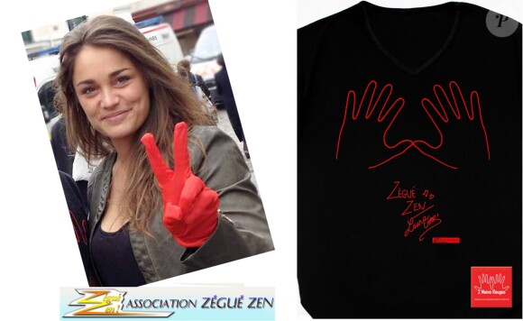 T-Shirt caritatif dédicacé par Laura Chab de The Voice 3, au profit des actions de l'association Zégué Zen