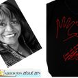 T-Shirt caritatif dédicacé par Linda Lee Hopkins de The Voice 3, au profit des actions de l'association Zégué Zen