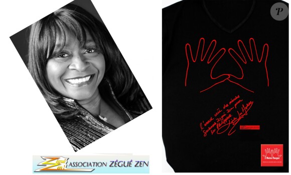 T-Shirt caritatif dédicacé par Linda Lee Hopkins de The Voice 3, au profit des actions de l'association Zégué Zen