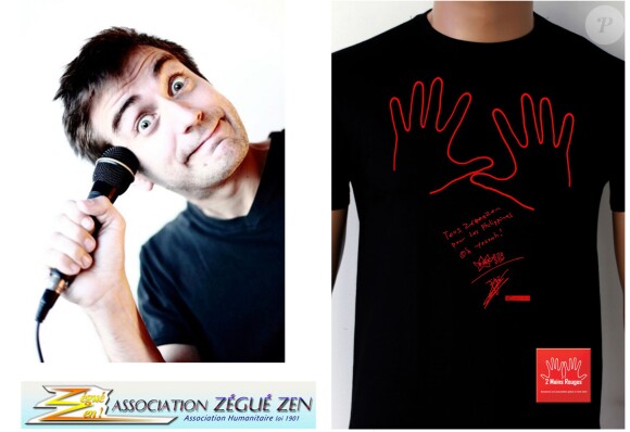 T-Shirt caritatif dédicacé par Jibe, au profit des actions de l'association Zégué Zen