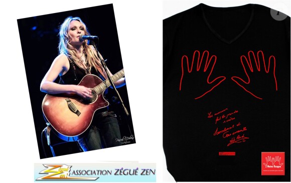 T-Shirt caritatif dédicacé par Lilli Road, au profit des actions de l'association Zégué Zen