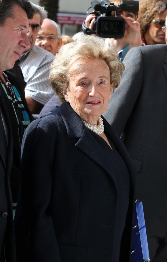 Bernadette Chirac à l'inauguration de l'Institut Claude Pompidou consacré à la recherche sur la maladie d'Alzheimer à Nice, le 10 mars 2014.
