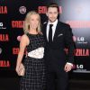 Sam Taylor-Wood et son époux Aaron Taylor-Johnson à la première de Godzilla au Dolby Theatre, Los Angeles, le 8 mai 2014.
