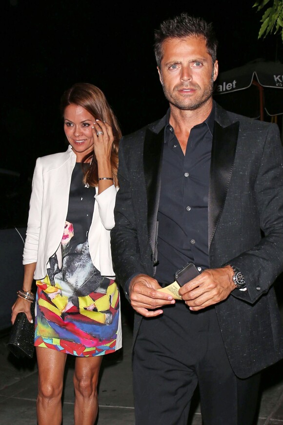 Brooke Burke-Charvet et son mari David Charvet lors de la soirée Chrome Hearts Collection Launch party à West Hollywood, Los Angeles, le 8 mai 2014.