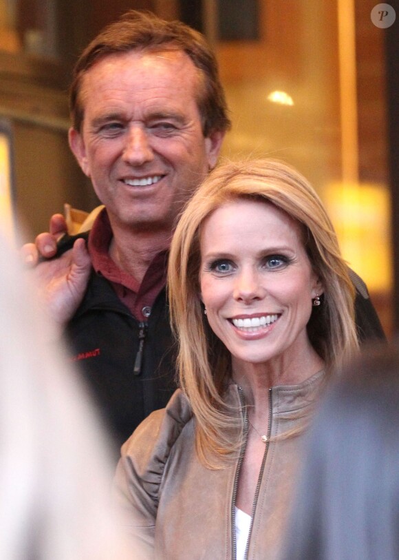 Robert Kennedy Jr. et sa compagne Cheryl Hines à Park City, Utah le 19 janvier 2014. 