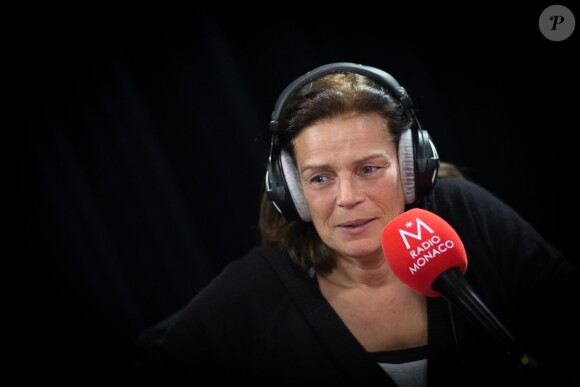 Exclusif - SAS la princesse Stéphanie de Monaco à l'émission de Radio Monaco le 31 Janvier 2014.