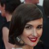 Paz Vega en Elie Saab à la montée des marches du film "Grace de Monaco" pour l'ouverture du 67e Festival du film de Cannes le 14 mai 2014.