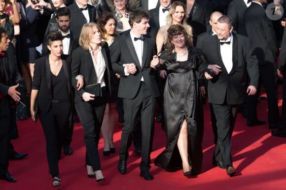 Marie Amachoukeli, Claire Burger, Samuel Theis et Angélique Litzenburger  lors du Festival de Cannes le 15 mai 2014