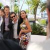 Ryan Reynolds, Atom Egoyan, Rosario Dawson - Photocall du film "Captives" au 67e Festival du Film de Cannes, le 16 mai 2014.