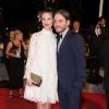 Daniel Bruhl et sa compagne Felicitas Rombold - Montée des marches du film "The Salvation" lors du 67e Festival du film de Cannes le 17 mai 2014