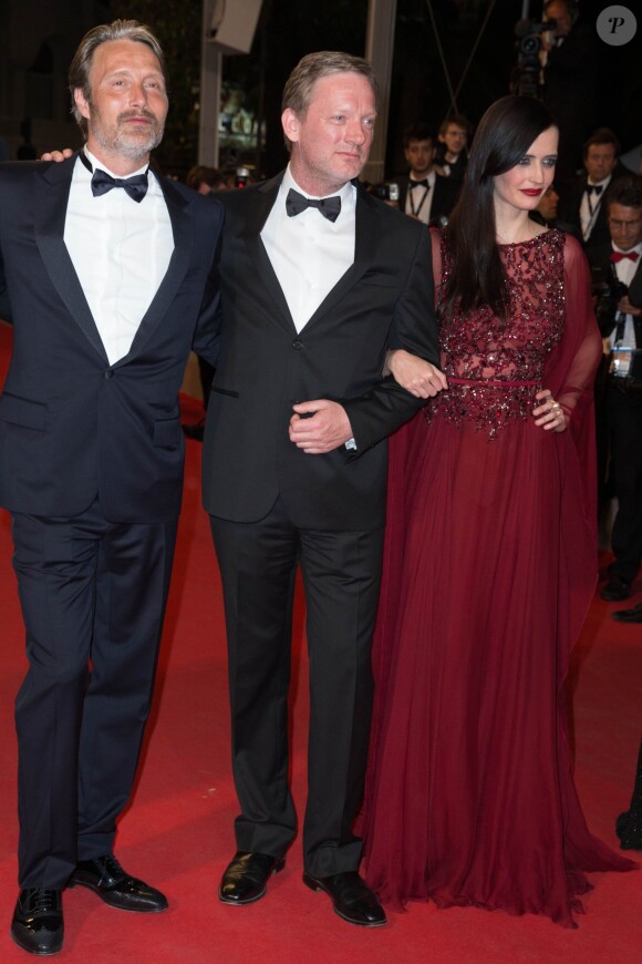 Mads Mikkelsen, Douglas Henshall, Eva Green - Montée des marches du film "The Salvation" lors du 67e Festival du film de Cannes le 17 mai 2014