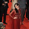 Eva Green (portant une robe Elie Saab) - Montée des marches du film "The Salvation" lors du 67e Festival du film de Cannes le 17 mai 2014