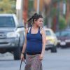 Mila Kunis (enceinte) à Los Angeles, le 18 mai 2014.