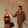 Mila Kunis (enceinte) et Ashton Kutcher à Los Angeles, le 18 mai 2014.